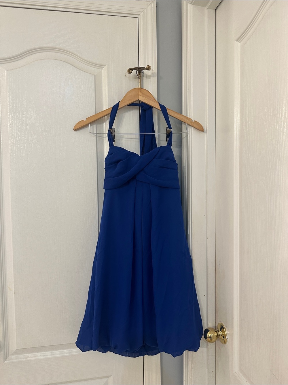 As U Wish | Royal Blue Halter Cocktail Dress